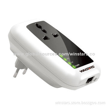 Wi-Fi 500Mbps AC Pass-through Powerline Adapter, Ideal for HD Video Streaming and Online Gaming